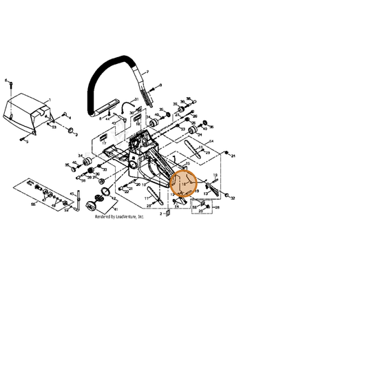 Echo part C454000310 — IPL diagram snippet (6x zoom, amber highlight)