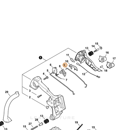 ECHO part C454000491 — IPL diagram snippet (6x zoom, amber highlight)