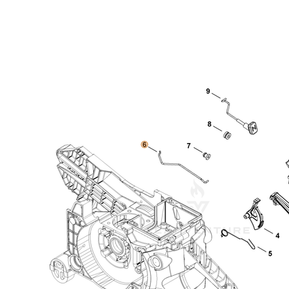 ECHO part C454000530 — IPL diagram snippet (6x zoom, amber highlight)