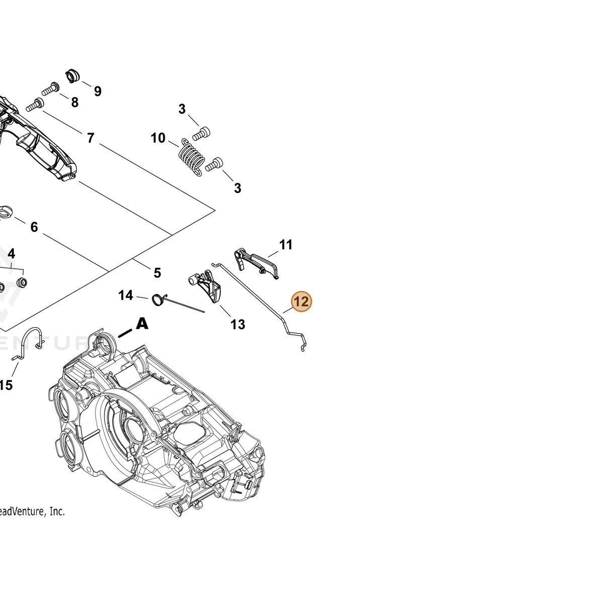 ECHO part C454000540 — IPL diagram snippet (6x zoom, amber highlight)