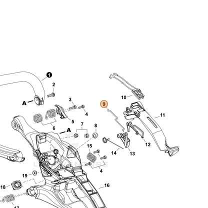 ECHO part C454000590 — IPL diagram snippet (6x zoom, amber highlight)