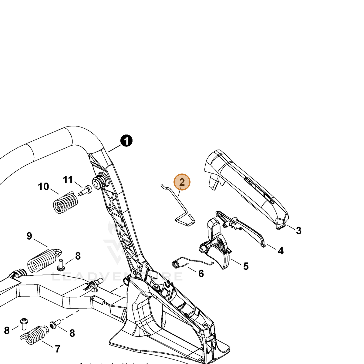 ECHO part C454000620 — IPL diagram snippet (6x zoom, amber highlight)