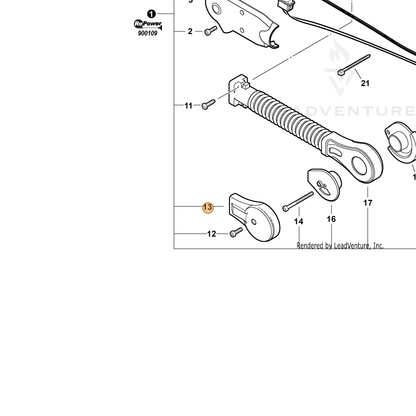 ECHO part C459000000 — IPL diagram snippet (6x zoom, amber highlight)