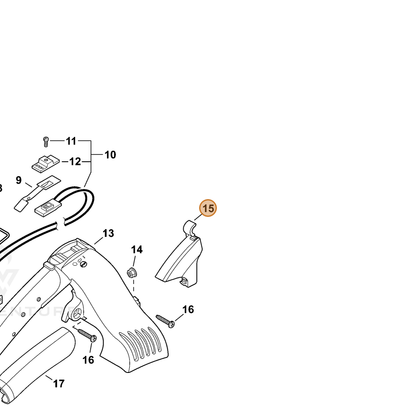 ECHO part C459000010 — IPL diagram snippet (6x zoom, amber highlight)