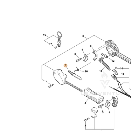 ECHO part C460000051 — IPL diagram snippet (6x zoom, amber highlight)