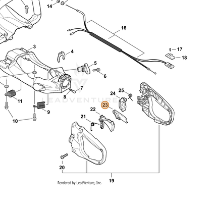ECHO part C460000090 — IPL diagram snippet (6x zoom, amber highlight)