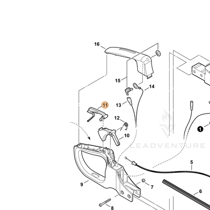 ECHO part C460000120 — IPL diagram snippet (6x zoom, amber highlight)