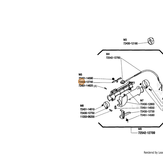 Echo part C460000200 — IPL diagram snippet (6x zoom, amber highlight)