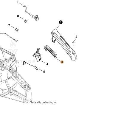 ECHO part C460000301 — IPL diagram snippet (6x zoom, amber highlight)