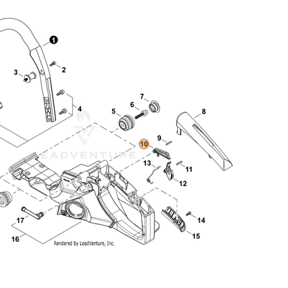 ECHO part C460000391 — IPL diagram snippet (6x zoom, amber highlight)