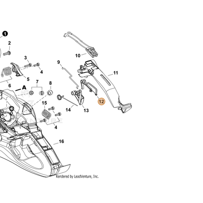 ECHO part C460000591 — IPL diagram snippet (6x zoom, amber highlight)
