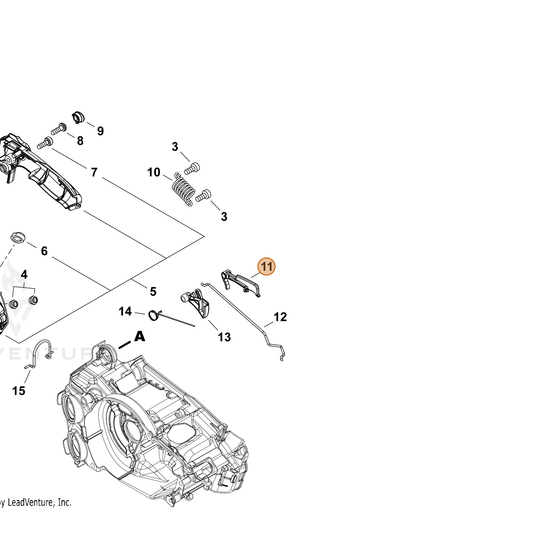 Echo part C460000601 — IPL diagram snippet (6x zoom, amber highlight)