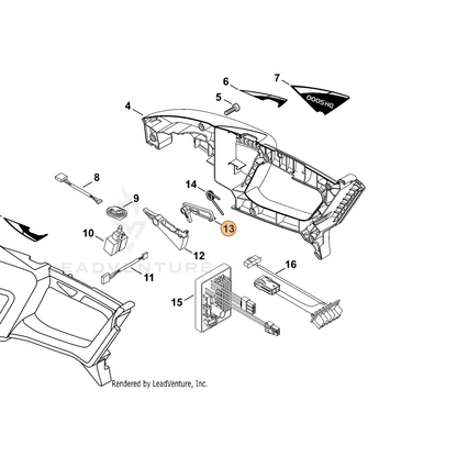 ECHO part C460000610 — IPL diagram snippet (6x zoom, amber highlight)