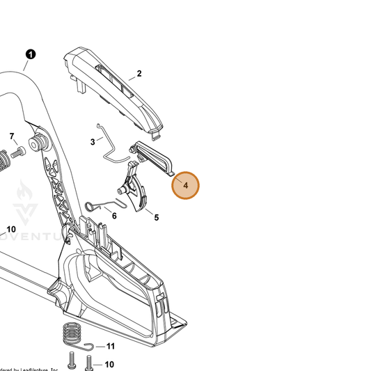 Echo part C460000650 — IPL diagram snippet (6x zoom, amber highlight)