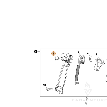 ECHO part C463000000 — IPL diagram snippet (6x zoom, amber highlight)