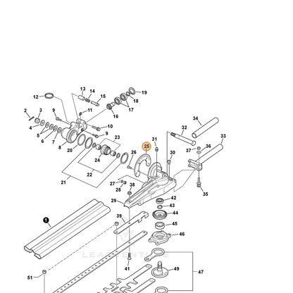 ECHO part C465000010 — IPL diagram snippet (6x zoom, amber highlight)