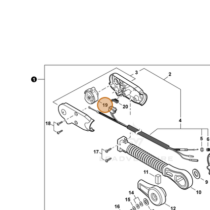 ECHO part C470000162 — IPL diagram snippet (6x zoom, amber highlight)