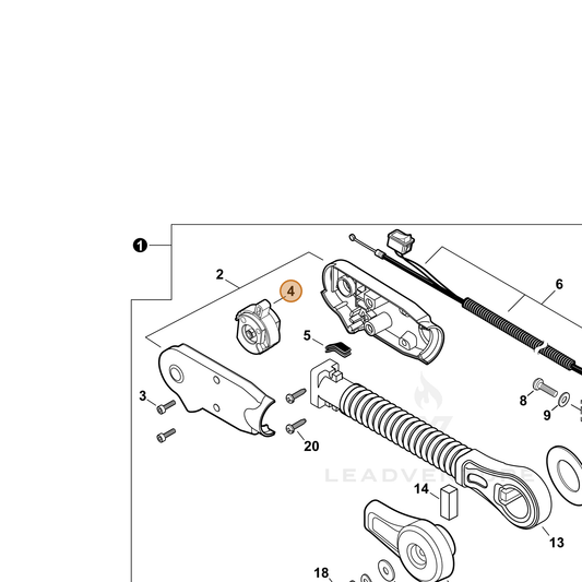Echo part C470000211 — IPL diagram snippet (6x zoom, amber highlight)