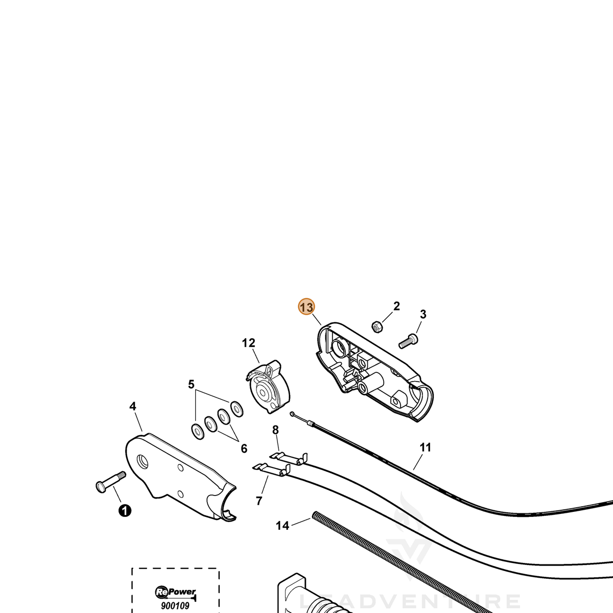 ECHO part C471000060 — IPL diagram snippet (6x zoom, amber highlight)