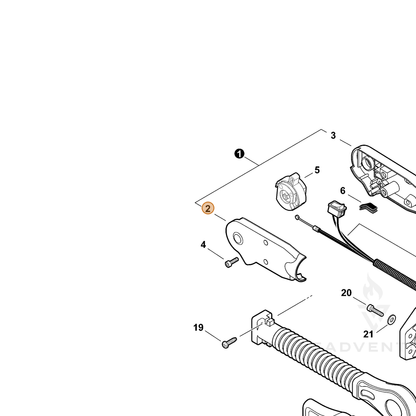 ECHO part C471000115 — IPL diagram snippet (6x zoom, amber highlight)