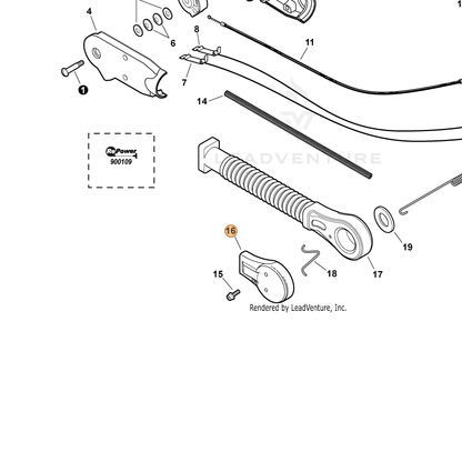 ECHO part C472000010 — IPL diagram snippet (6x zoom, amber highlight)