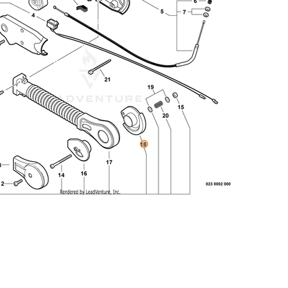 ECHO part C472000020 — IPL diagram snippet (6x zoom, amber highlight)