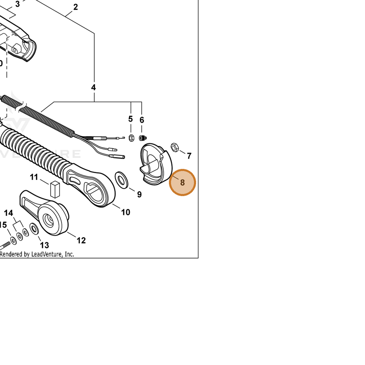 ECHO part C472000041 — IPL diagram snippet (6x zoom, amber highlight)