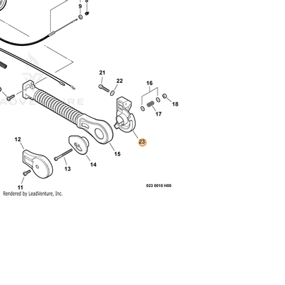 ECHO part C472000060 — IPL diagram snippet (6x zoom, amber highlight)