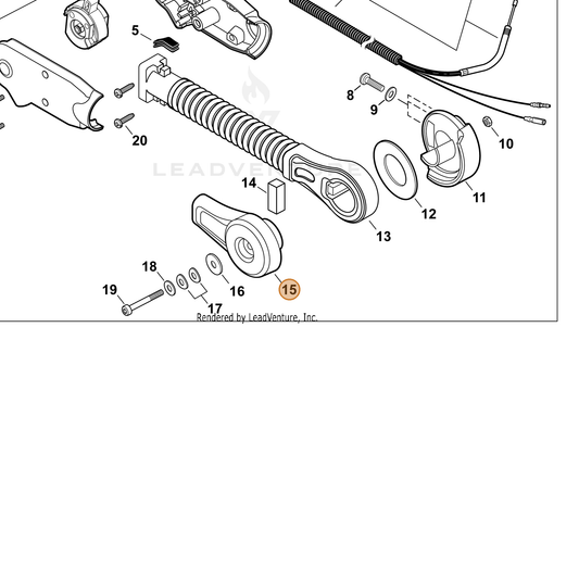 Echo part C472000130 — IPL diagram snippet (6x zoom, amber highlight)