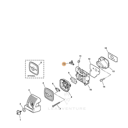 ECHO part C480000070 — IPL diagram snippet (6x zoom, amber highlight)
