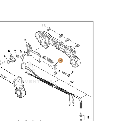 ECHO part C482000101 — IPL diagram snippet (6x zoom, amber highlight)
