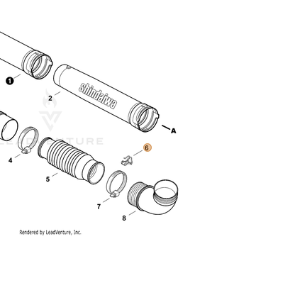 ECHO part C487000420 — IPL diagram snippet (6x zoom, amber highlight)