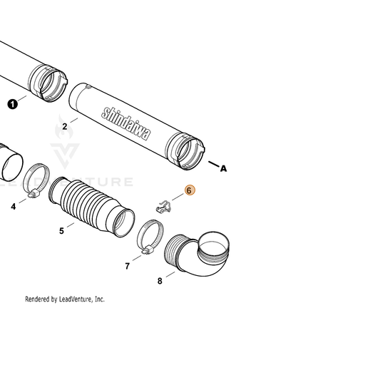 ECHO part C487000420 — IPL diagram snippet (6x zoom, amber highlight)