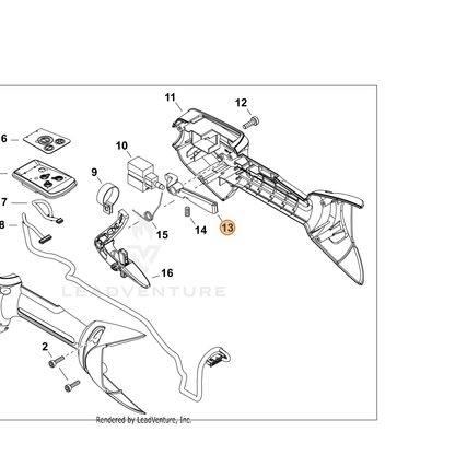 ECHO part C490000020 — IPL diagram snippet (6x zoom, amber highlight)