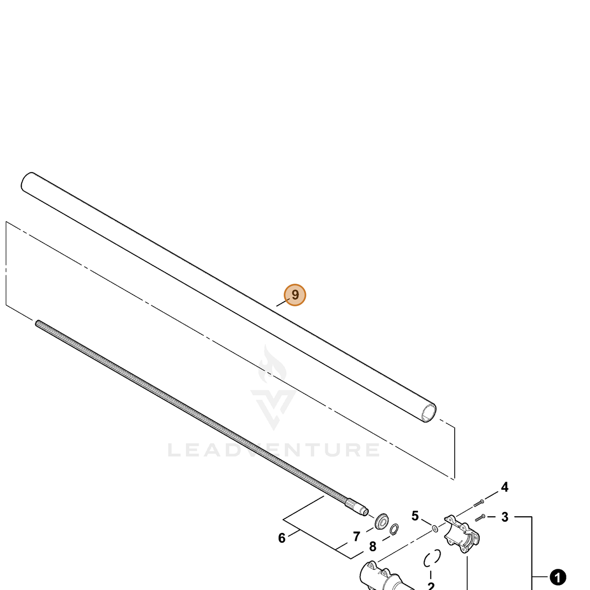 ECHO part C500000331 — IPL diagram snippet (6x zoom, amber highlight)