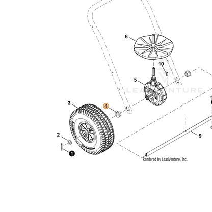 ECHO part C501000150 — IPL diagram snippet (6x zoom, amber highlight)
