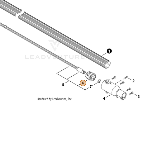 ECHO part C503000100 — IPL diagram snippet (6x zoom, amber highlight)