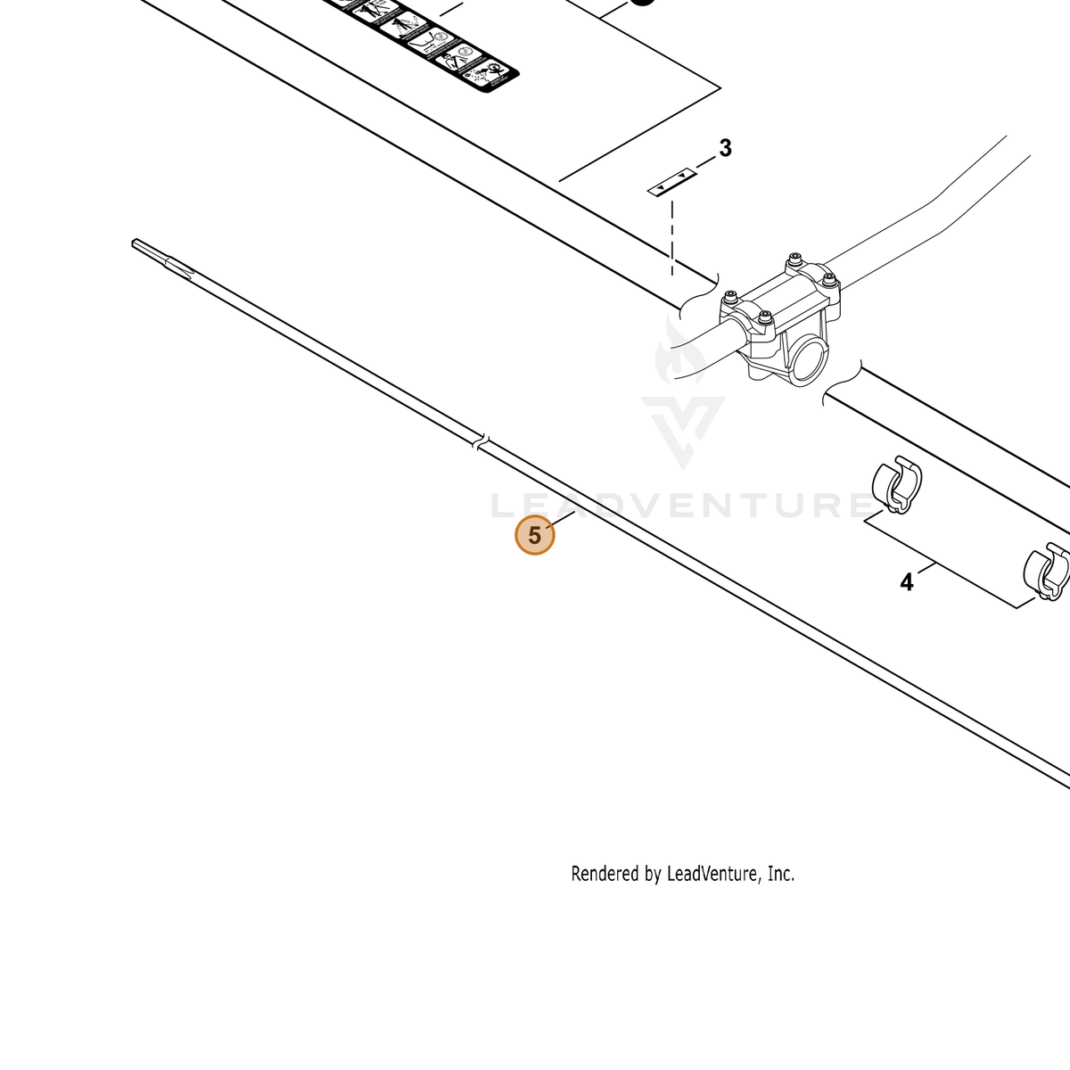 ECHO part C504000050 — IPL diagram snippet (6x zoom, amber highlight)