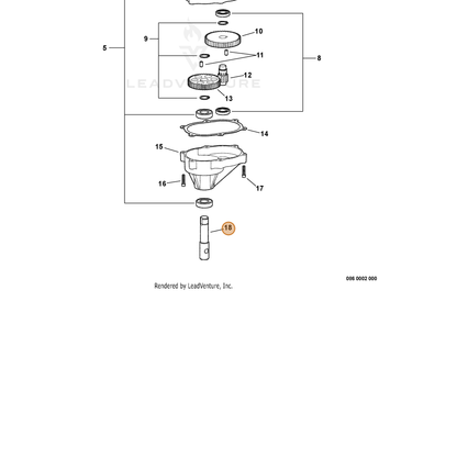 ECHO part C504000120 — IPL diagram snippet (6x zoom, amber highlight)