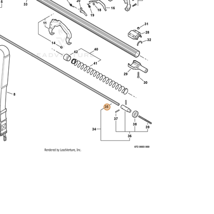 ECHO part C504000260 — IPL diagram snippet (6x zoom, amber highlight)