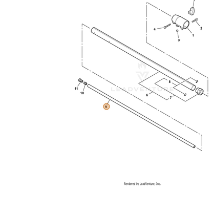 ECHO part C504000380 — IPL diagram snippet (6x zoom, amber highlight)