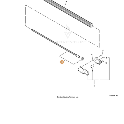 ECHO part C504000392 — IPL diagram snippet (6x zoom, amber highlight)