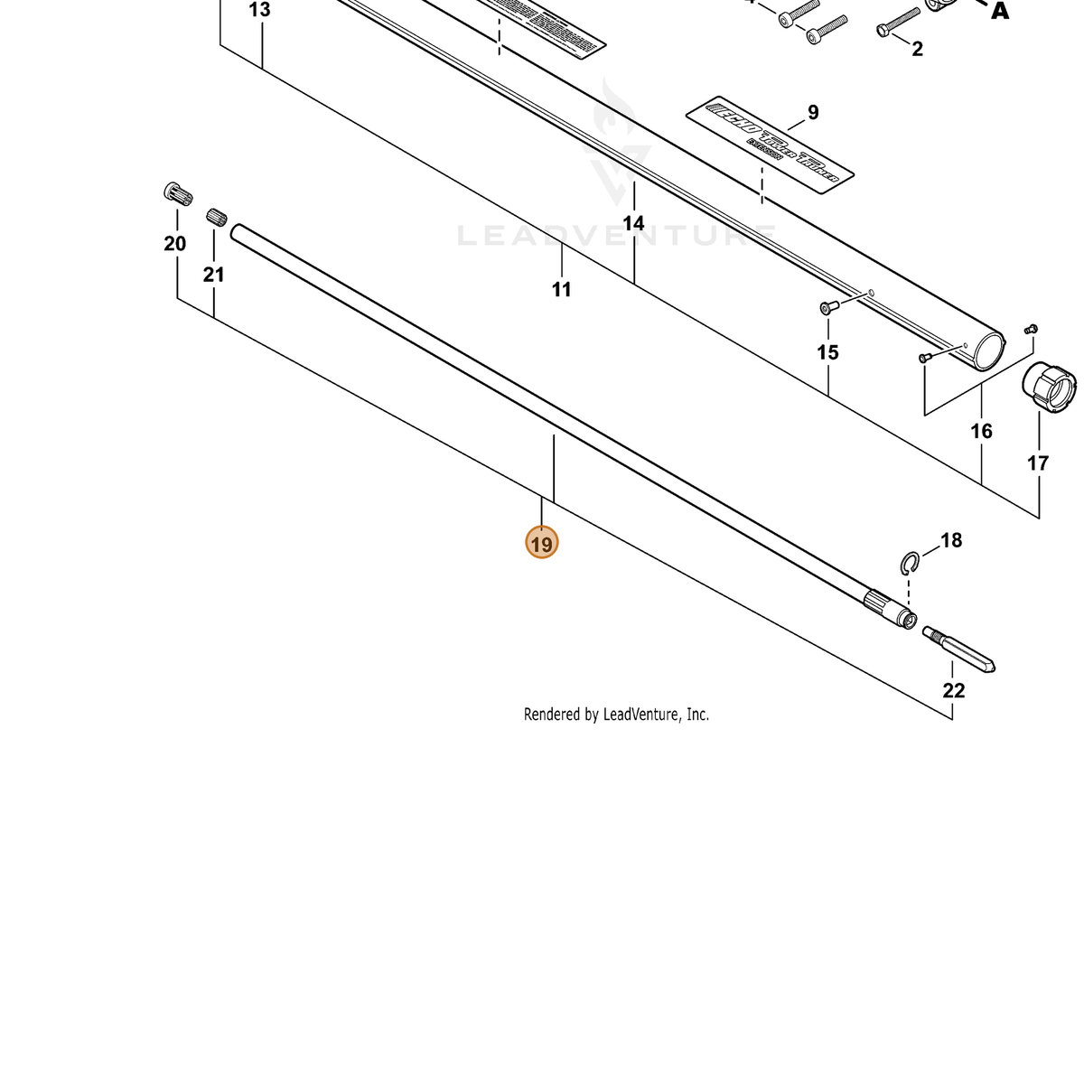 ECHO part C504000482 — IPL diagram snippet (6x zoom, amber highlight)