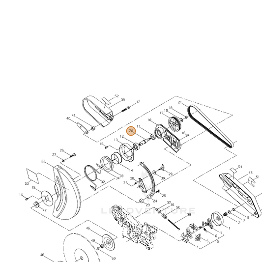 Echo part C504000920 — IPL diagram snippet (6x zoom, amber highlight)