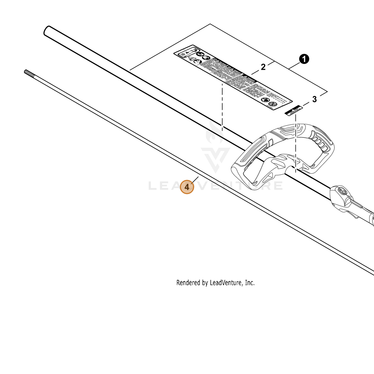 ECHO part C504001250 — IPL diagram snippet (6x zoom, amber highlight)