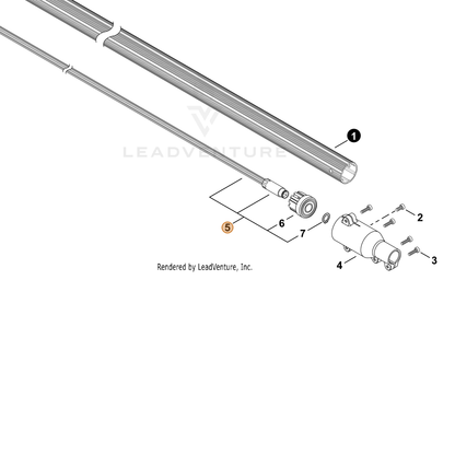 ECHO part C504001320 — IPL diagram snippet (6x zoom, amber highlight)