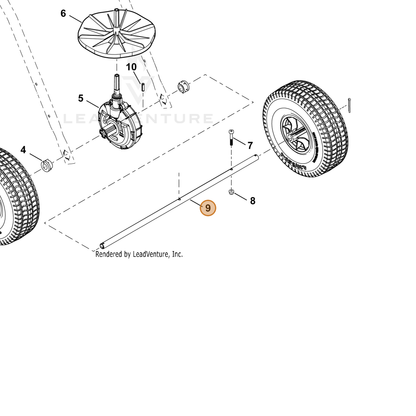 ECHO part C504001380 — IPL diagram snippet (6x zoom, amber highlight)