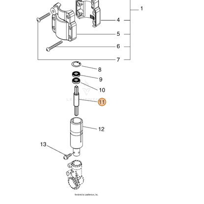 ECHO part C505000230 — IPL diagram snippet (6x zoom, amber highlight)