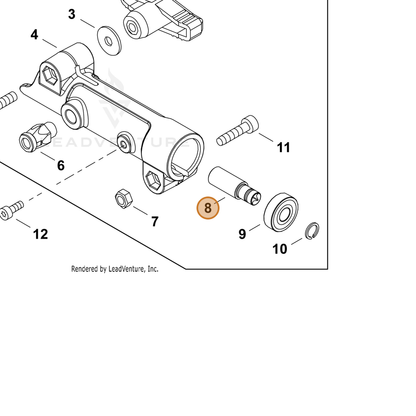 ECHO part C505000370 — IPL diagram snippet (6x zoom, amber highlight)