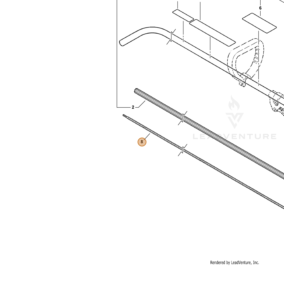 ECHO part C506000030 — IPL diagram snippet (6x zoom, amber highlight)